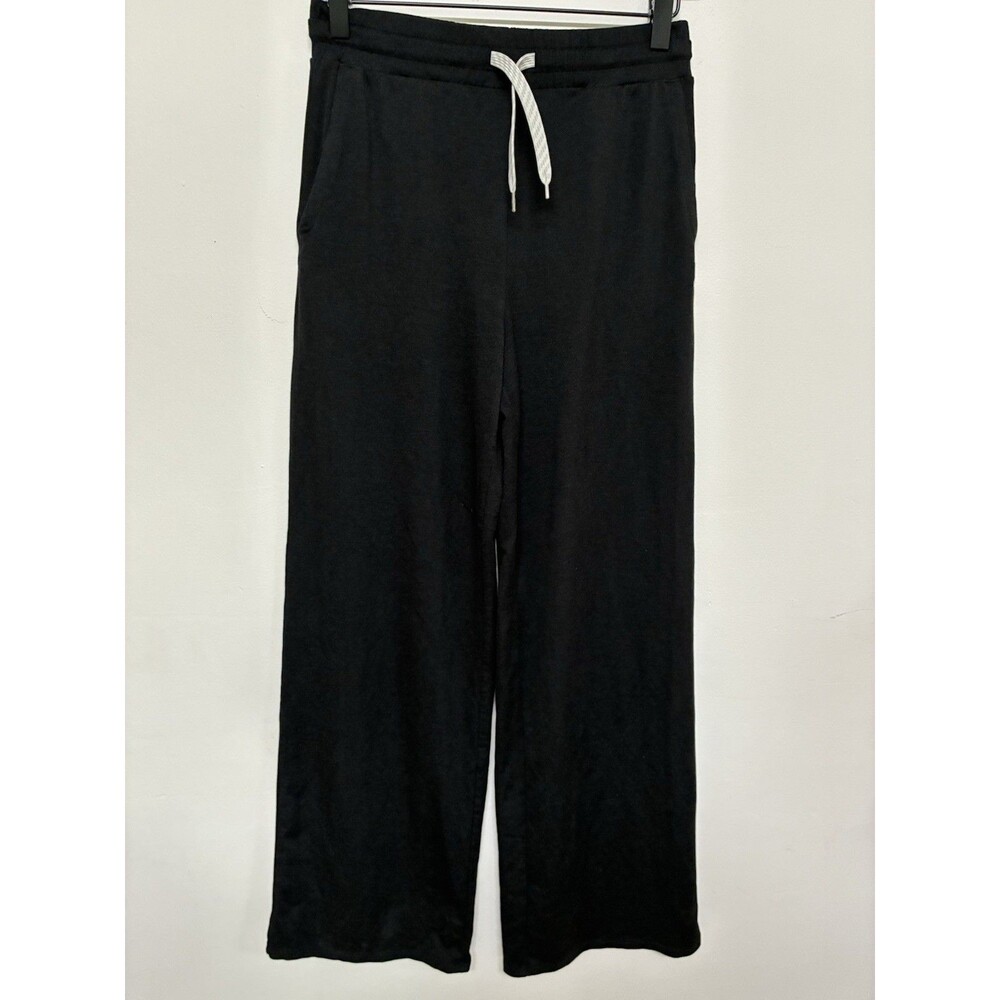 Vuori Halo Essential Wideleg Pants Womens S Black DreamKnit Drawstring No Tags